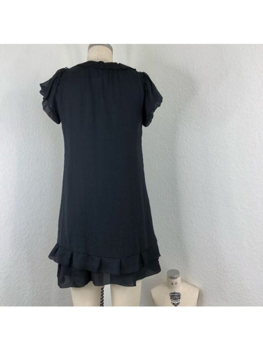 O'2nd Jeweled Pleated Origami Ruffle Mini Dress - Picture 5 of 8